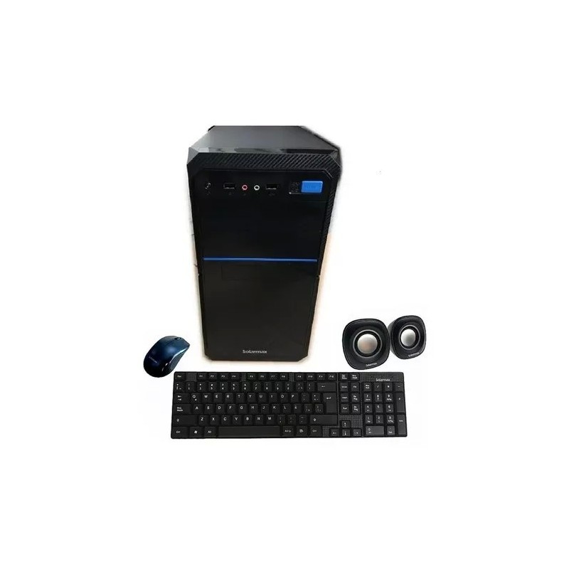 Kit de Gabinete PC Solarmax Cm-5908 Fuente 500w Color Negro