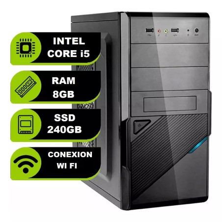 Computadora PC Procesador Intel  I5 8Gb RAM  ssd 240gb