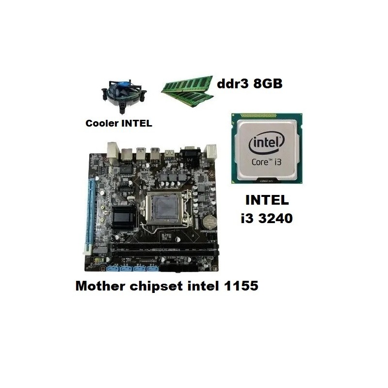 Actualización Pc combo Intel I3 3240 + Mother 1155+ 8 Gb Ram