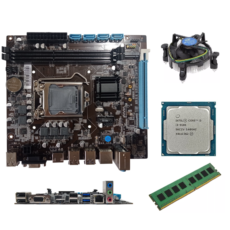 Combo Actualizacion PC, Intel I3 9100, Memoria ram 8Gb, Motherboard H110